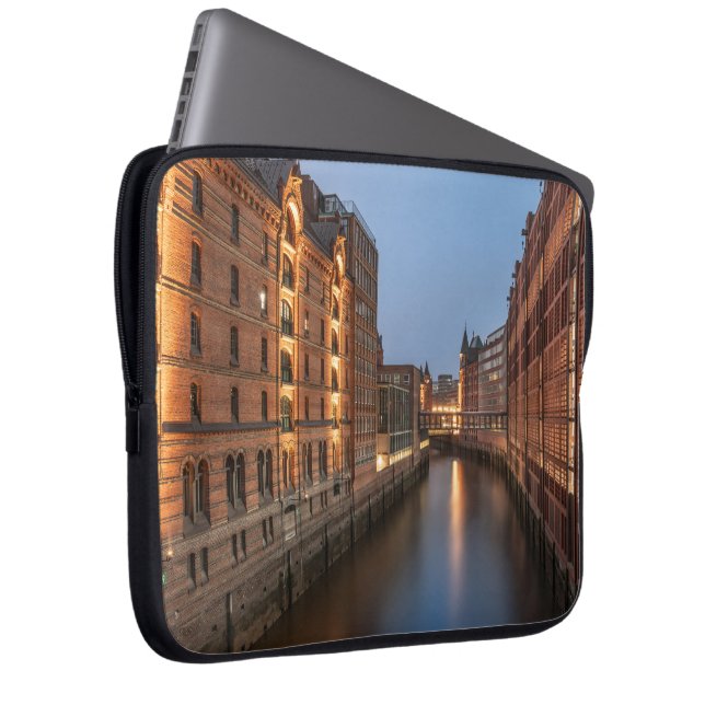 Hamburg Duitsland Laptop Sleeve (Voorkant Rechts)