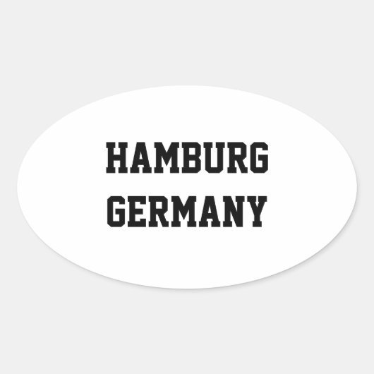 Hamburg Duitsland ovale stickers (Voorkant)
