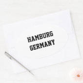 Hamburg Duitsland ovale stickers (Envelop)
