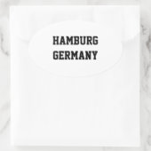 Hamburg Duitsland ovale stickers (Tas)