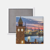 Hamburg, Duitsland panoramisch uitzicht bij scheme Magneet (Voorkant / Achterkant)