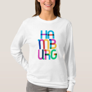Hamburg Duitsland Pop Art Letters T-shirt