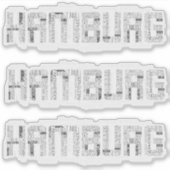 Hamburg Duitsland Quarters Word Art Typografie Sticker (Voorkant)