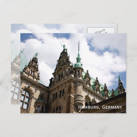 Hamburg Duitsland Rathaus Briefkaart (Voorkant / Achterkant)