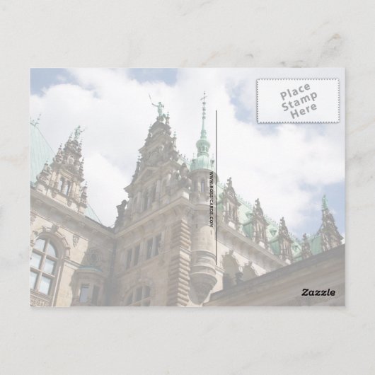 Hamburg Duitsland Rathaus Briefkaart (Achterkant)