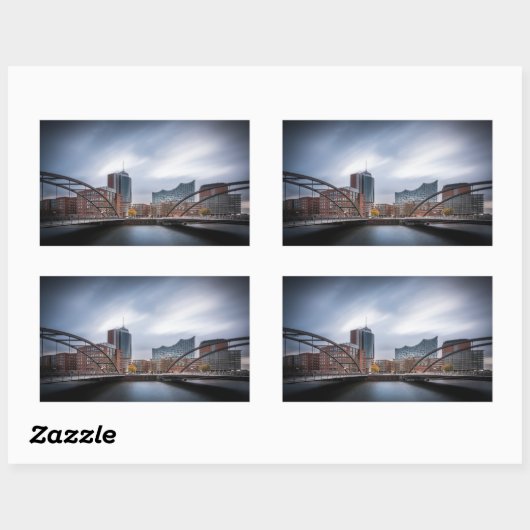 Hamburg Duitsland Rechthoekige Sticker (Vel)