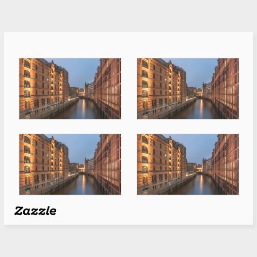 Hamburg Duitsland Rechthoekige Sticker (Vel)