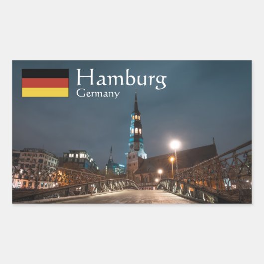 Hamburg Duitsland Rechthoekige Sticker (Voorkant)