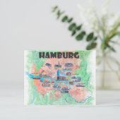 Hamburg Duitsland Reis Favoriete Kaart  (Staand voorkant)