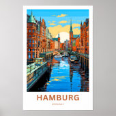 Hamburg Duitsland Reisprint Poster (Voorkant)