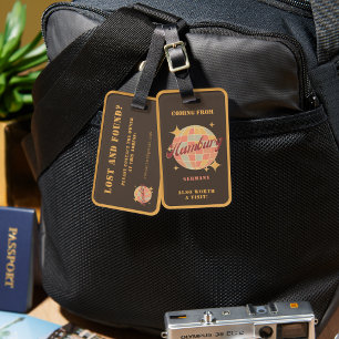 Hamburg Duitsland Retro Vintage Reizen Bagagelabel