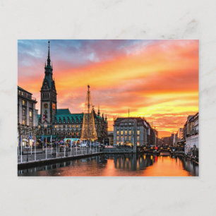 Hamburg, Duitsland, schilderachtig landschapsfoto Briefkaart