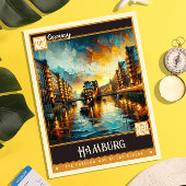 Hamburg, Duitsland |  schilderij Briefkaart