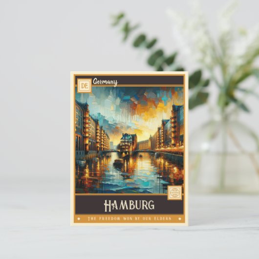 Hamburg, Duitsland |  schilderij Briefkaart (Staand voorkant)