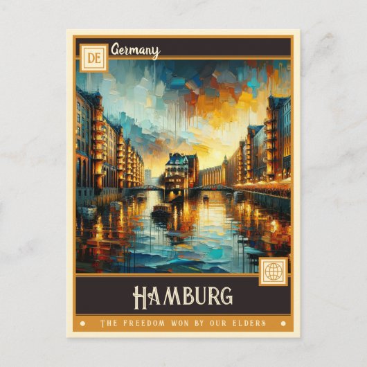 Hamburg, Duitsland |  schilderij Briefkaart (Voorkant)