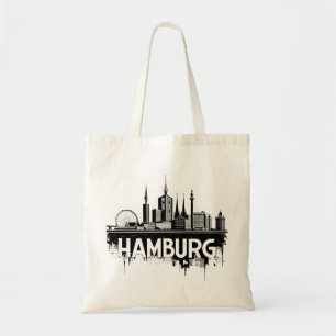 Hamburg Duitsland Silhouette–Stadsbeeld Stedelijke Tote Bag