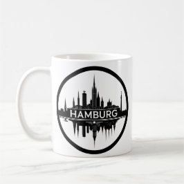 Hamburg Duitsland Silhouette – Vintage Cirkel Stad Koffiemok