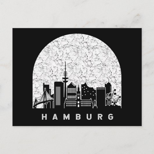 Hamburg Duitsland Skyline Briefkaart (Voorkant)