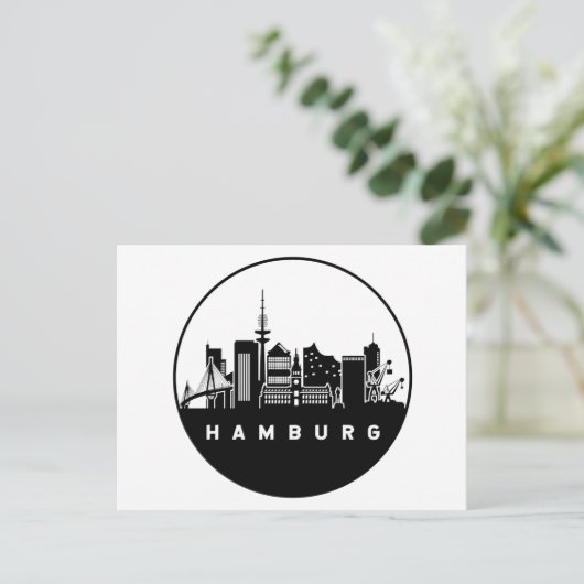 Hamburg Duitsland Skyline Briefkaart (Staand voorkant)