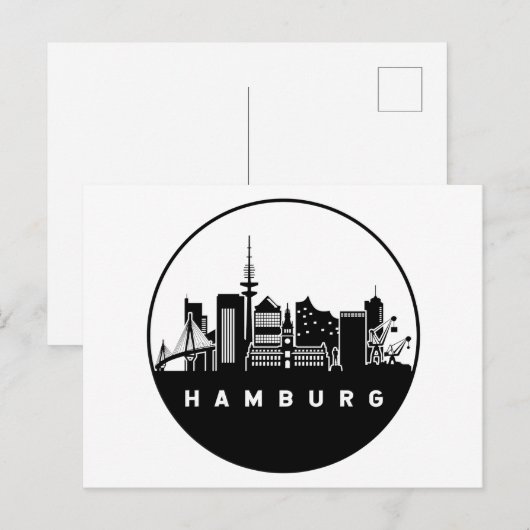 Hamburg Duitsland Skyline Briefkaart (Voorkant / Achterkant)