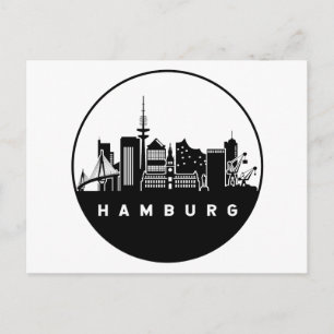 Hamburg Duitsland Skyline Briefkaart