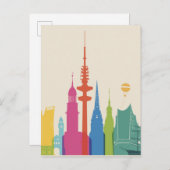 Hamburg Duitsland Skyline Briefkaart (Voorkant / Achterkant)