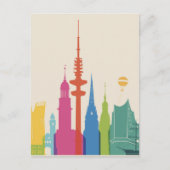 Hamburg Duitsland Skyline Briefkaart (Voorkant)