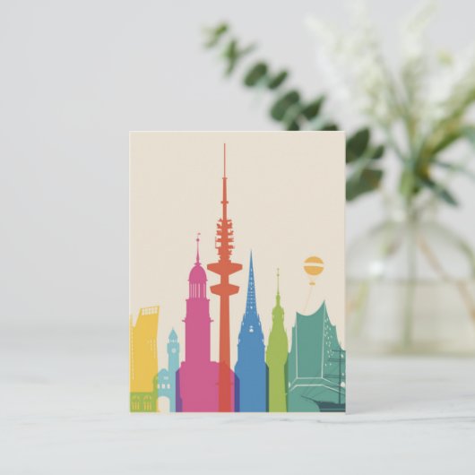 Hamburg Duitsland Skyline Briefkaart (Staand voorkant)