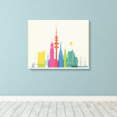 Hamburg Duitsland Skyline Canvas Afdruk (Insitu (Houten vloer))