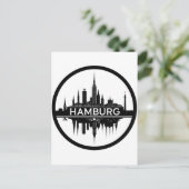 Hamburg Duitsland Skyline – Circle Cityscape Briefkaart (Staand voorkant)