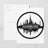 Hamburg Duitsland Skyline – Circle Cityscape Briefkaart (Voorkant / Achterkant)