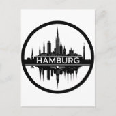 Hamburg Duitsland Skyline – Circle Cityscape Briefkaart (Voorkant)