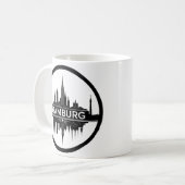 Hamburg Duitsland Skyline –  Circle Cityscape Koffiemok (Voorkant links)