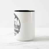 Hamburg Duitsland Skyline –  Circle Tweekleurige Koffiemok (Center)