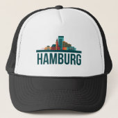 Hamburg Duitsland Skyline Cityscape Trucker Pet (Voorkant)