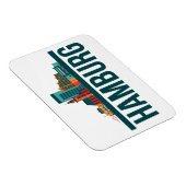 Hamburg Duitsland Skyline foto magneet (Rechterzijde)