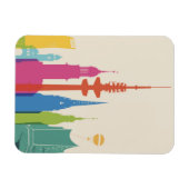 Hamburg Duitsland Skyline Magneet (Horizontaal)