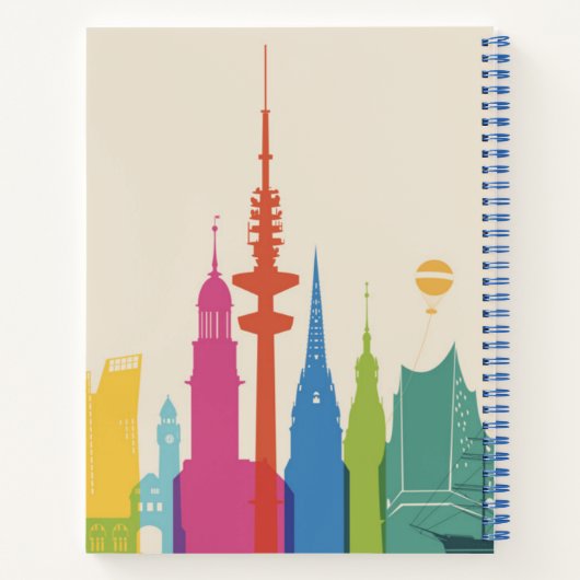Hamburg Duitsland Skyline Notitieboek (Achterkant)