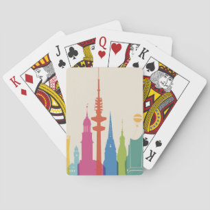 Hamburg Duitsland Skyline Pokerkaarten
