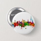 Hamburg Duitsland Skyline Ronde Button 5,7 Cm (Voorkant /achterkant)