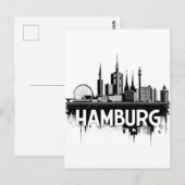 Hamburg Duitsland Skyline-stadsgezicht stedelijke Briefkaart (Voorkant / Achterkant)
