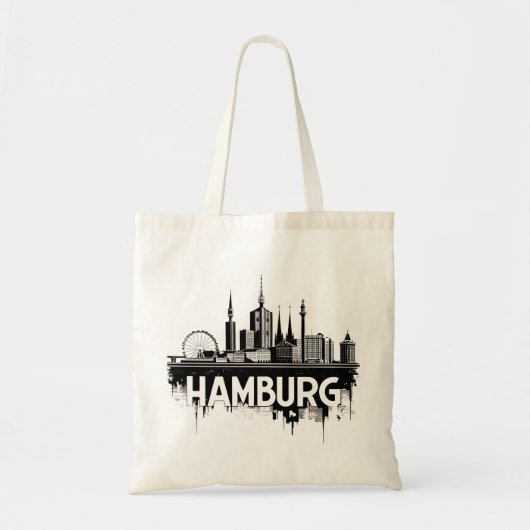 Hamburg Duitsland Skyline-stadsgezicht stedelijke Tote Bag (Voorkant)