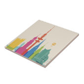 Hamburg Duitsland Skyline Tegeltje (Zijkant)