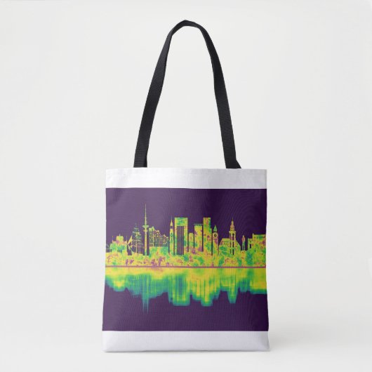 Hamburg Duitsland Skyline Tote Bag (Voorkant)