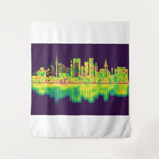 Hamburg Duitsland Skyline Wandkleed (Voorkant)
