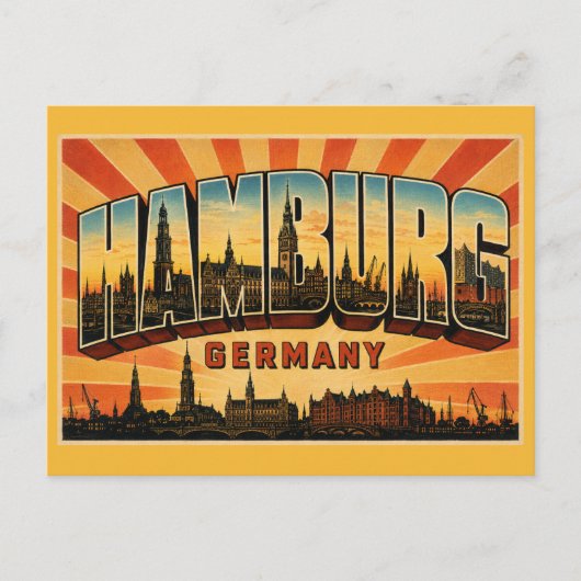 Hamburg Duitsland St. Michaelis Kerk Briefkaart (Voorkant)