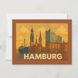 Hamburg Duitsland Stad Kunst Briefkaart