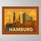 Hamburg Duitsland Stad Kunst Poster (Voorkant)