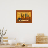 Hamburg Duitsland Stad Kunst Poster (Keuken)