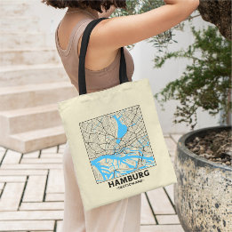 Hamburg, Duitsland Stadsplatstas Tote Bag